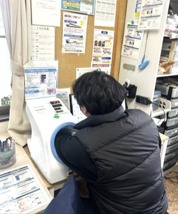 血圧測定の様子